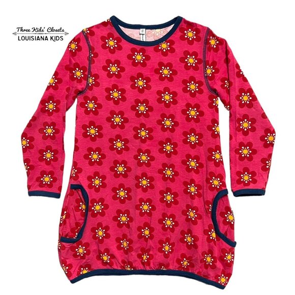 Maxomorra Sz 122/128 (7-8Y) Anemone Floral Print Dress - Picture 1 of 6